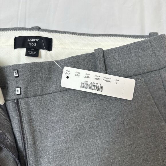 J Crew | New Gray Straight Leg Business Slacks Pants Size 2 - Picture 4 of 9